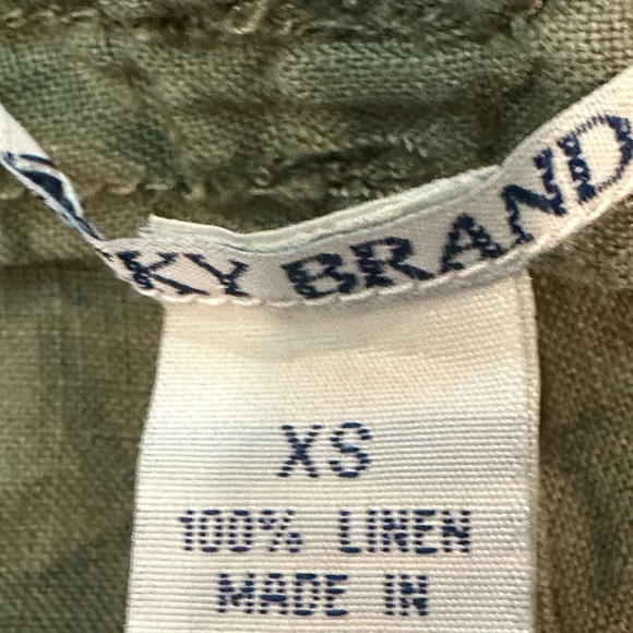 Lucky Brand linen drawstring shorts size extra small army green - Picture 3 of 3